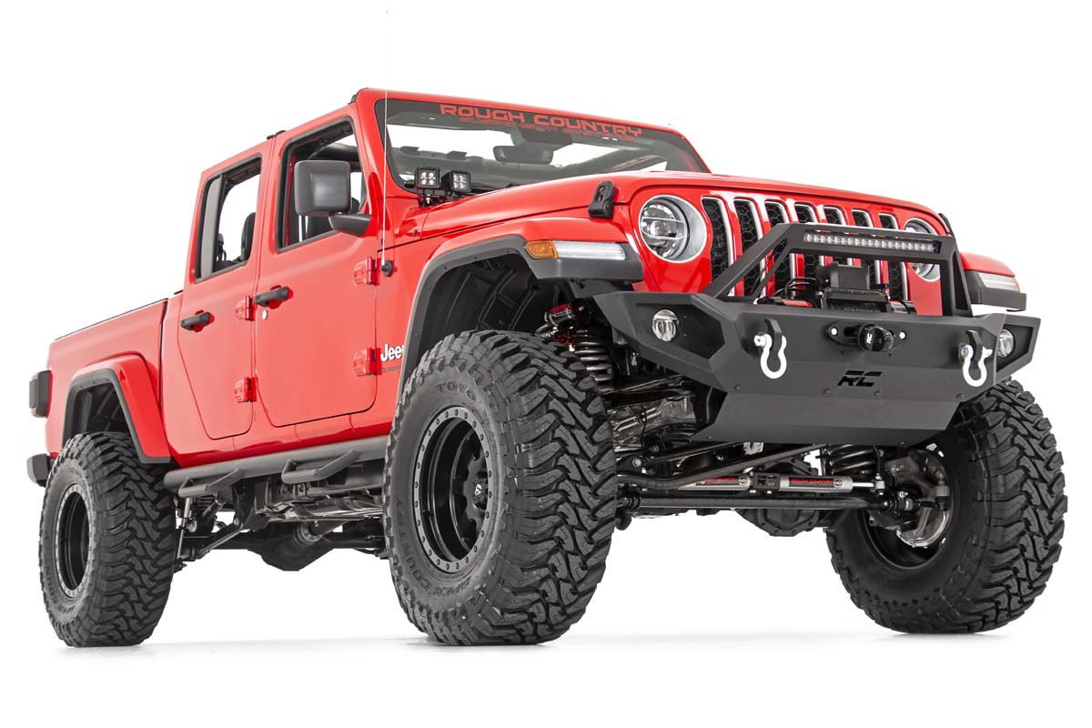 Quad LED Light Kit | Cowl Mount | 2" Black Pairs | Spot | Jeep Gladiator JT/Wrangler JL (18-26) by Rough Country
