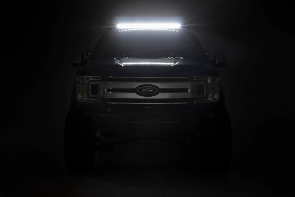 Roof Rack | FR & RR 40 Inch Single Row BLK LEDs | Ford F-150 2WD/4WD (15-18) by Rough Country