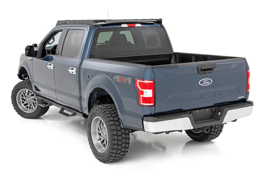 Roof Rack | FR & RR 40 Inch Single Row BLK LEDs | Ford F-150 2WD/4WD (15-18) by Rough Country