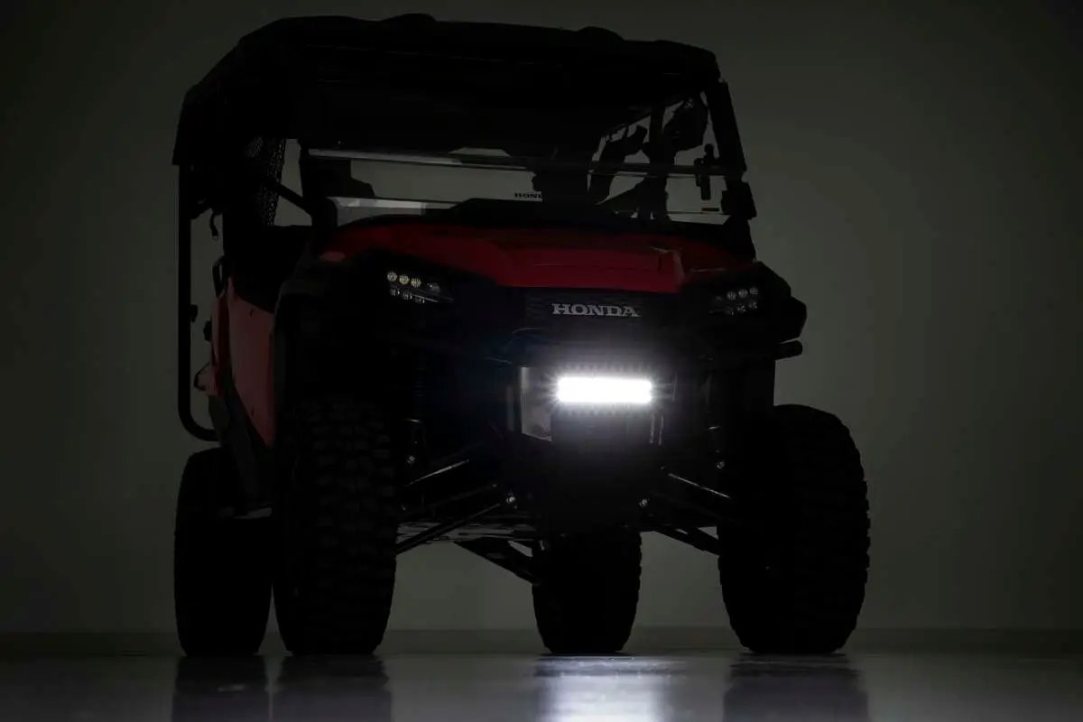 LED Light Kit | Bumper Mount | 10" Black Slimline Pair | Honda Pioneer 1000 by Rough Country