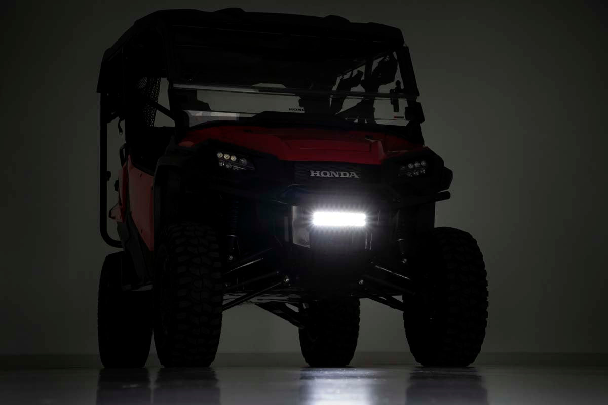 LED Light Kit | Bumper Mount | 10" Black Slimline Pair | Honda Pioneer 1000 by Rough Country