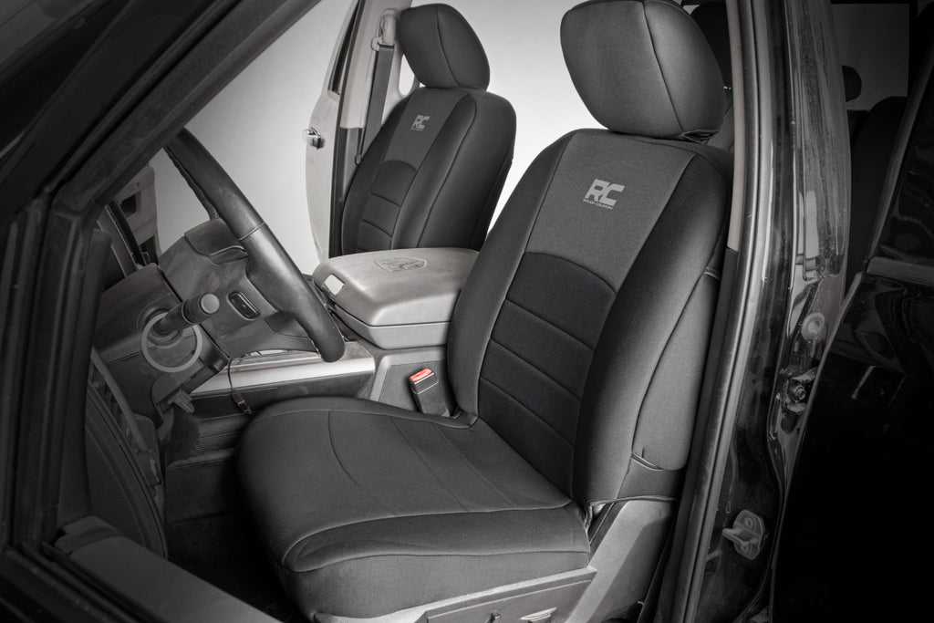 Seat Covers | FR Bucket RR Full bench | Ram 1500 (09-18)/2500 (11-18)/3500 (11-18) by Rough Country