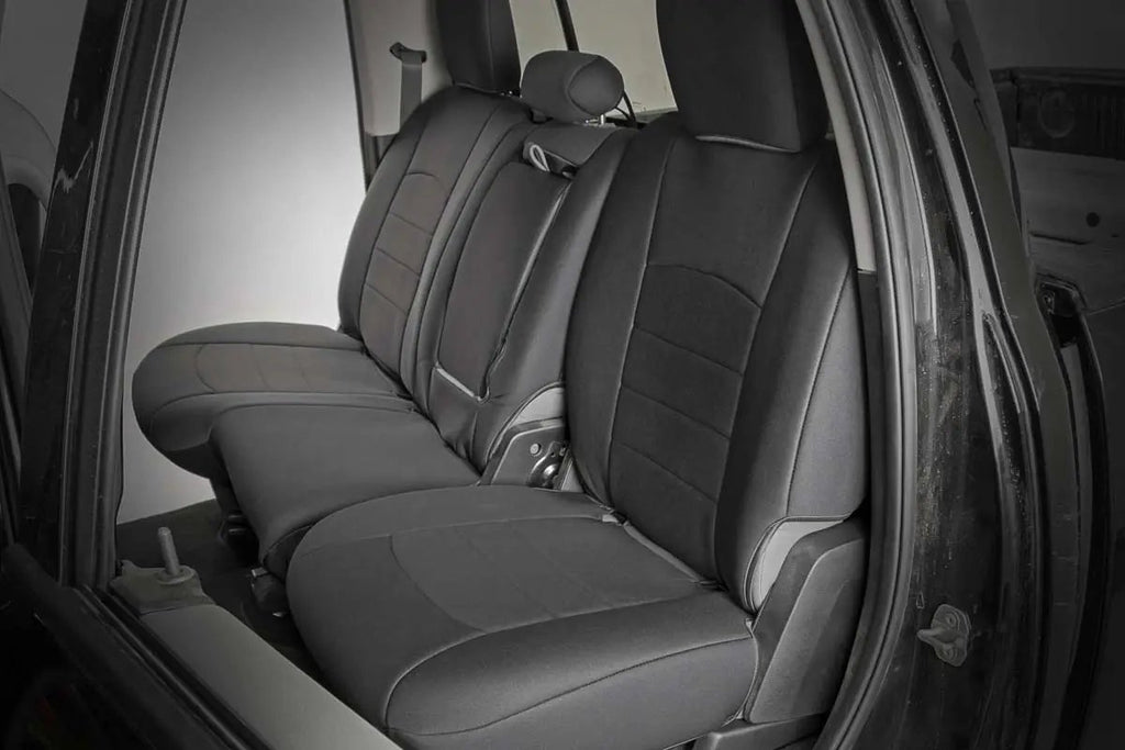 Seat Covers | FR Bucket RR w/Arm Rest | Ram 1500 (09-18)/2500 (11-18)/3500 (11-18) by Rough Country