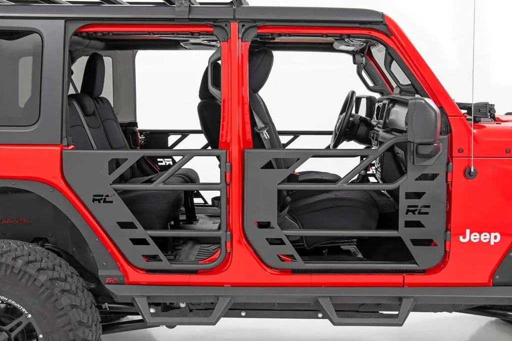 Tubular Doors | Front and Rear | Jeep Gladiator JT/Wrangler JL 4WD (18-26) by Rough Country