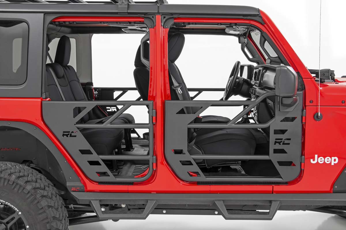 Tubular Doors | Front | Jeep Gladiator JT/Wrangler JL 4WD (2018-2026) by Rough Country