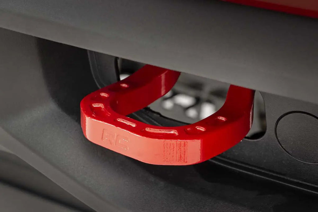 Tow Hooks | Forged | Red | Chevy Silverado 1500 2WD/4WD (2019-2022) by Rough Country