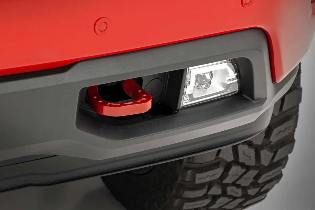 Tow Hooks | Forged | Red | Chevy Silverado 1500 2WD/4WD (2019-2022) by Rough Country