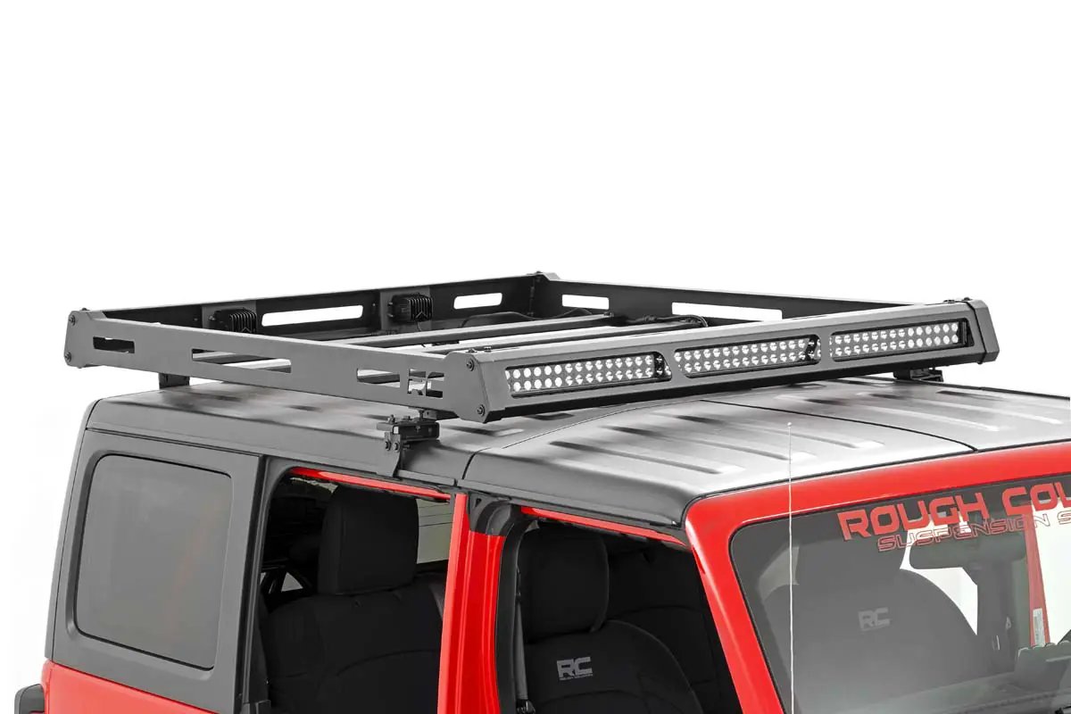 Roof Rack | Black Series Lights | Jeep Wrangler JL (18-26)/Wrangler Unlimited (18-26) by Rough Country