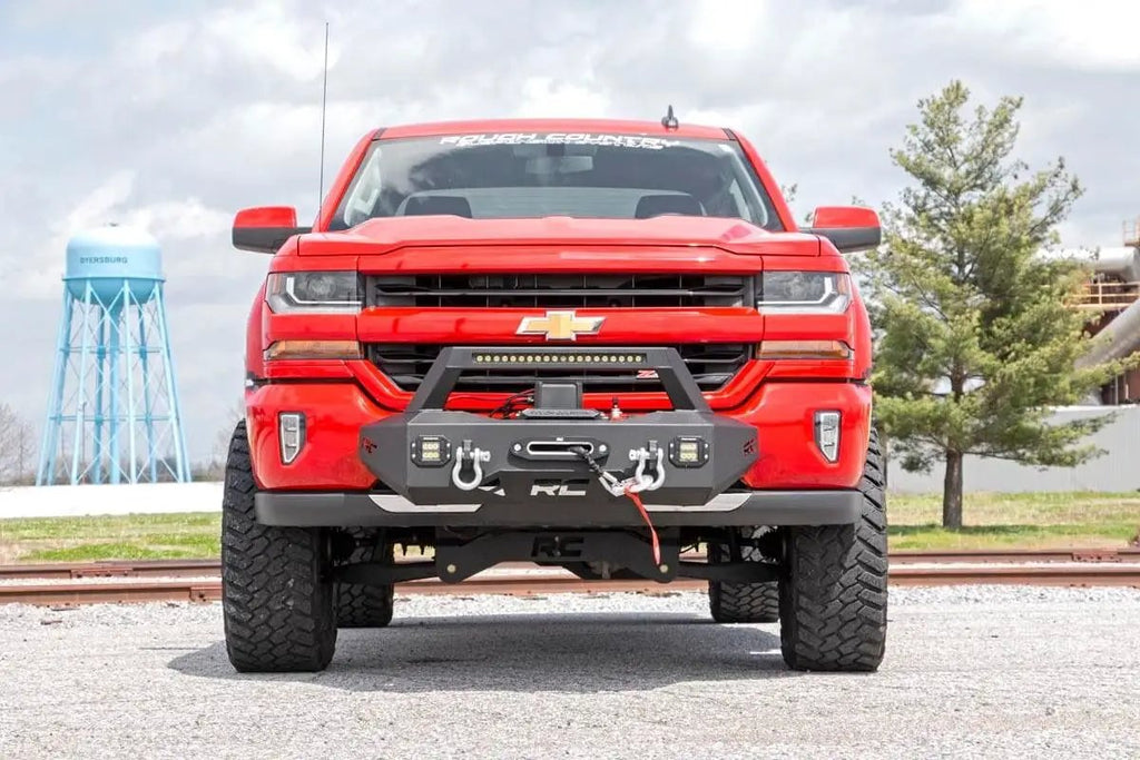 EXO Winch Mount Kit | Chevy Silverado 1500 2WD/4WD (2007-2018 & Classic) by Rough Country