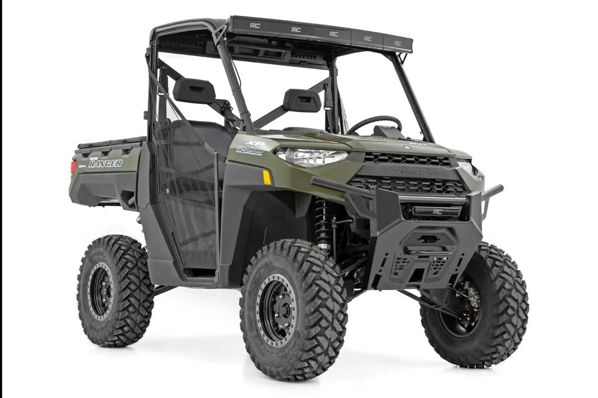 LED Light Kit | Bumper Mount | 12" Black Single Row | Polaris Ranger XP 1000 by Rough Country