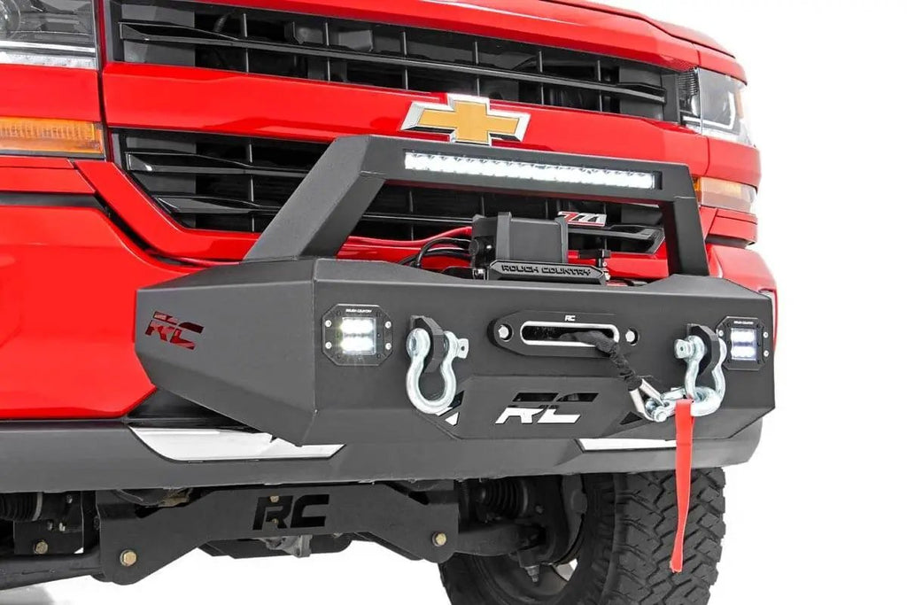 EXO Winch Mount Kit | Chevy Silverado 1500 2WD/4WD (2007-2018 & Classic) by Rough Country