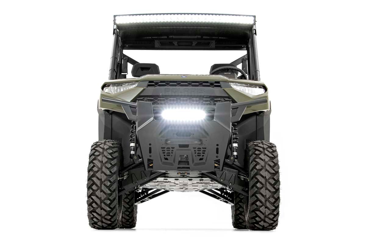 LED Light Kit | Bumper Mount | 12" Black Single Row | Polaris Ranger XP 1000 by Rough Country