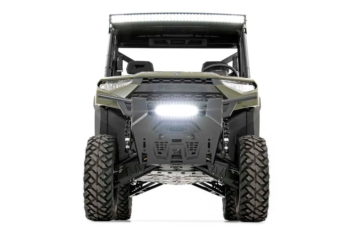 LED Light Kit | Bumper Mount | 12" Black Single Row | Polaris Ranger XP 1000 by Rough Country