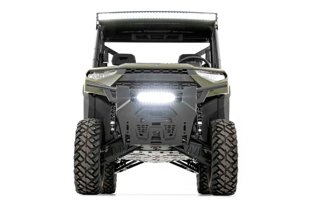 LED Light Kit | Bumper Mount | 12" Black Single Row | Polaris Ranger XP 1000 by Rough Country