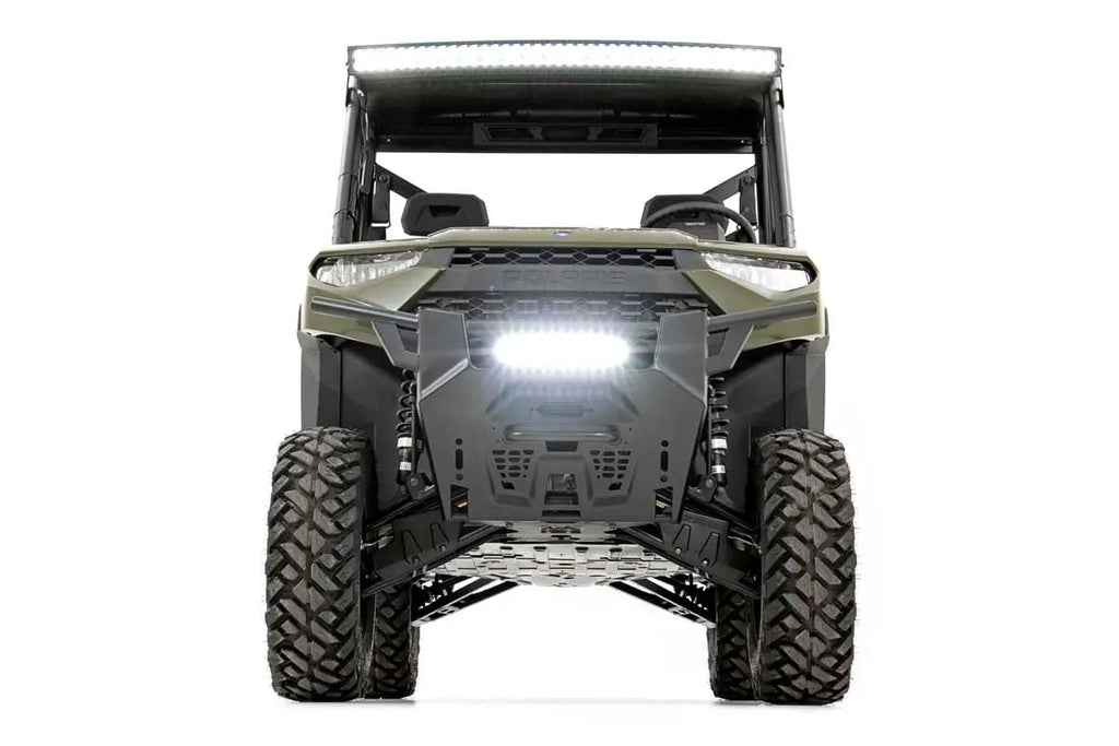 LED Light Kit | Bumper Mount | 12" Black Single Row | Polaris Ranger XP 1000 by Rough Country