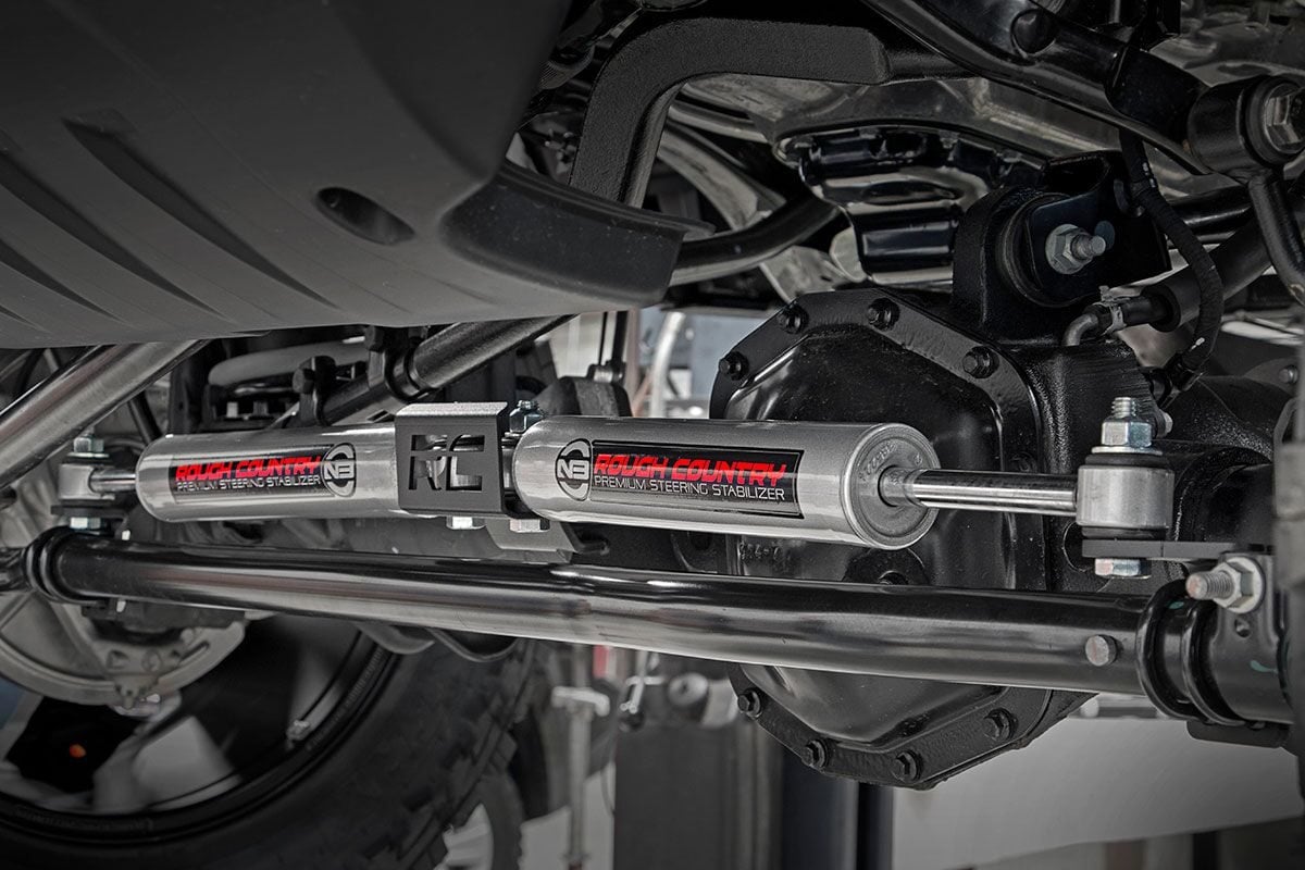 N3 Steering Stabilizer | Dual | 2.5-8 Inch Lift | Jeep Gladiator JT/Wrangler JL (18-26) by Rough Country