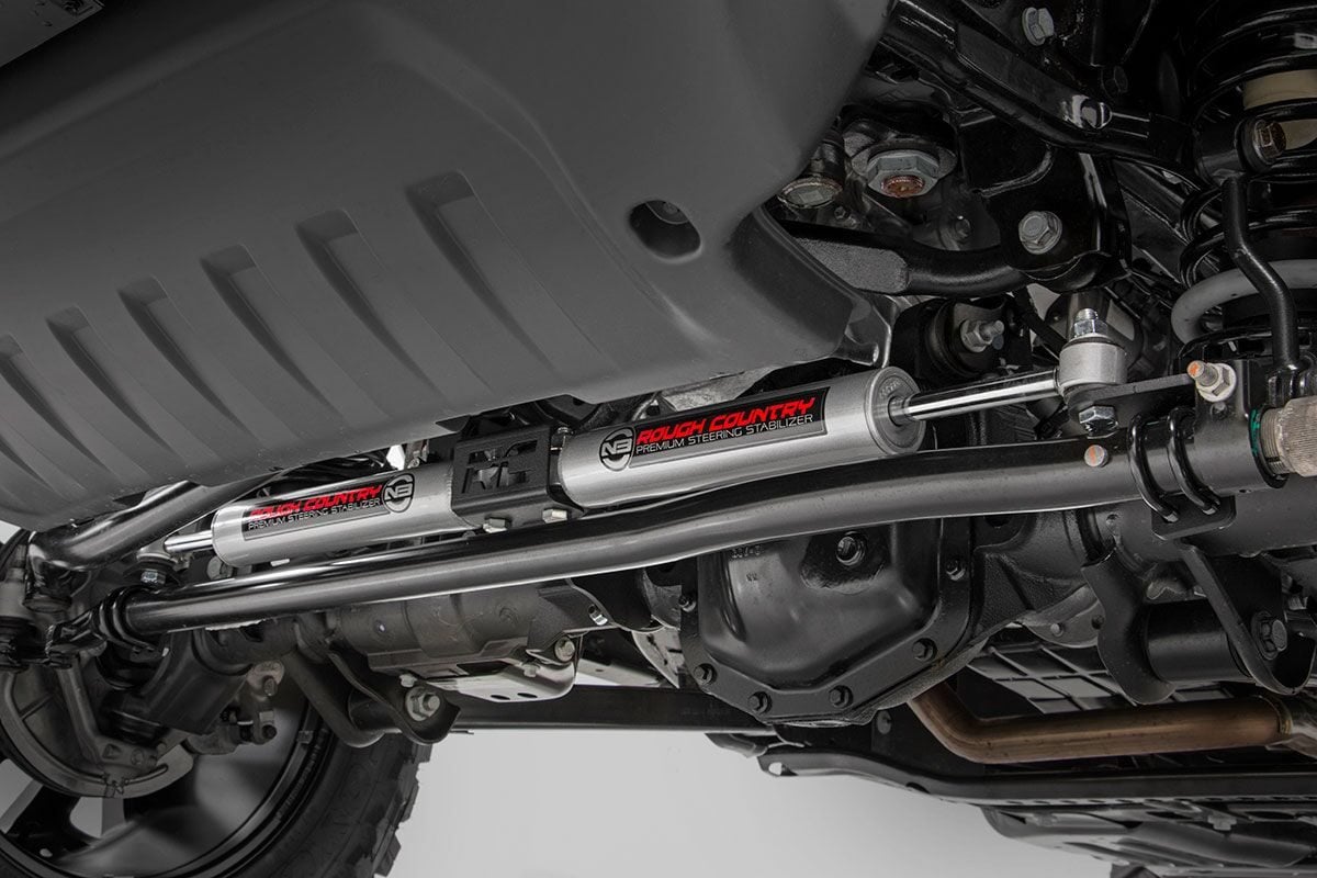 N3 Steering Stabilizer | Dual | 2.5-8 Inch Lift | Jeep Gladiator JT/Wrangler JL (18-26) by Rough Country