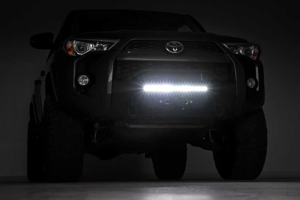 Front Bumper | Hybrid | 20" Blk LED | Amber | Toyota 4Runner 2WD/4WD (14-24) by Rough Country