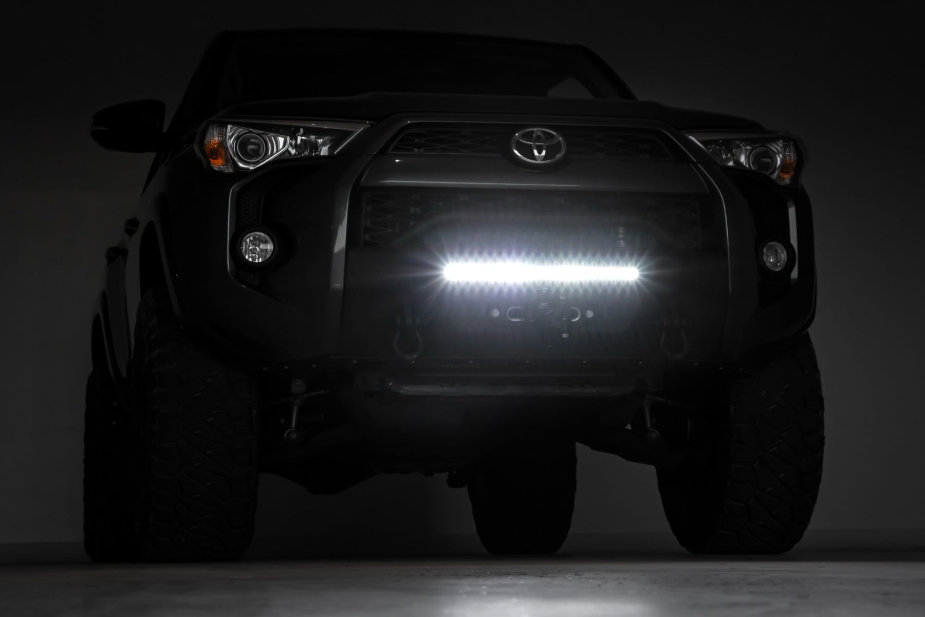 Front Bumper | Hybrid | 20" Blk LED | Amber | Toyota 4Runner 2WD/4WD (14-24) by Rough Country