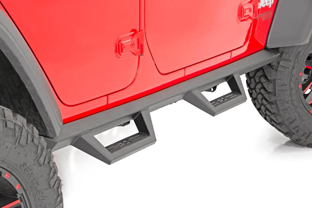 Contoured Drop Steps | 4 Door | Jeep Wrangler JL (21-25)/Wrangler Unlimited (18-26) by Rough Country