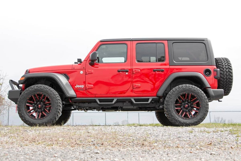 Contoured Drop Steps | 4 Door | Jeep Wrangler JL (21-25)/Wrangler Unlimited (18-26) by Rough Country