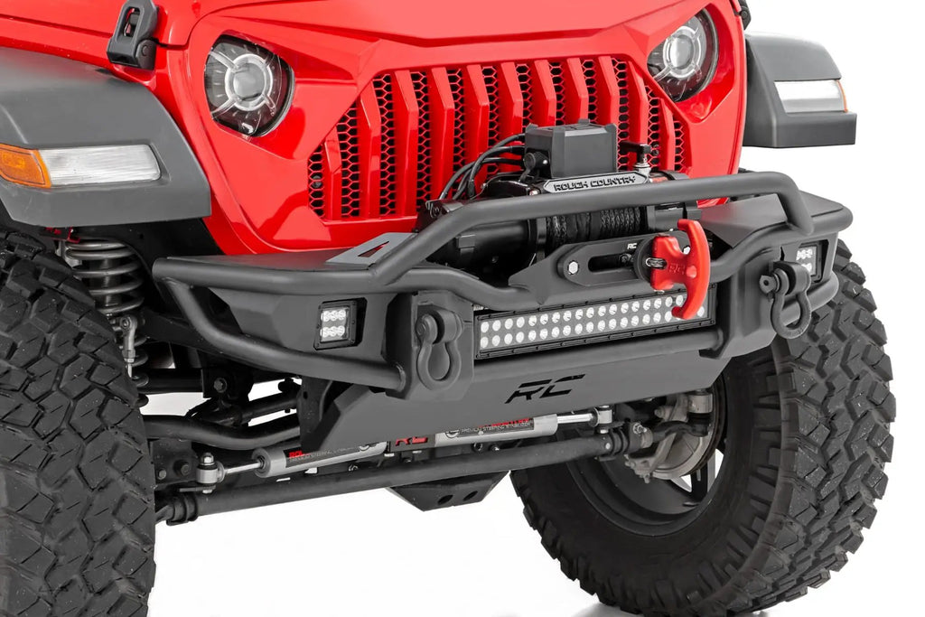 Front Winch Bumper | Tubular | Skid Plate | Jeep Gladiator JT/Wrangler JK & JL/Wrangler Unlimited by Rough Country