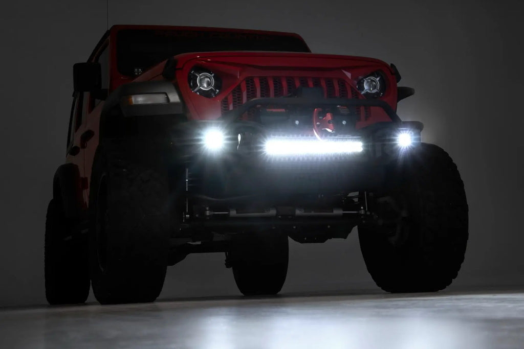 Front Winch Bumper | Tubular | Skid Plate | Jeep Gladiator JT/Wrangler JK & JL/Wrangler Unlimited by Rough Country