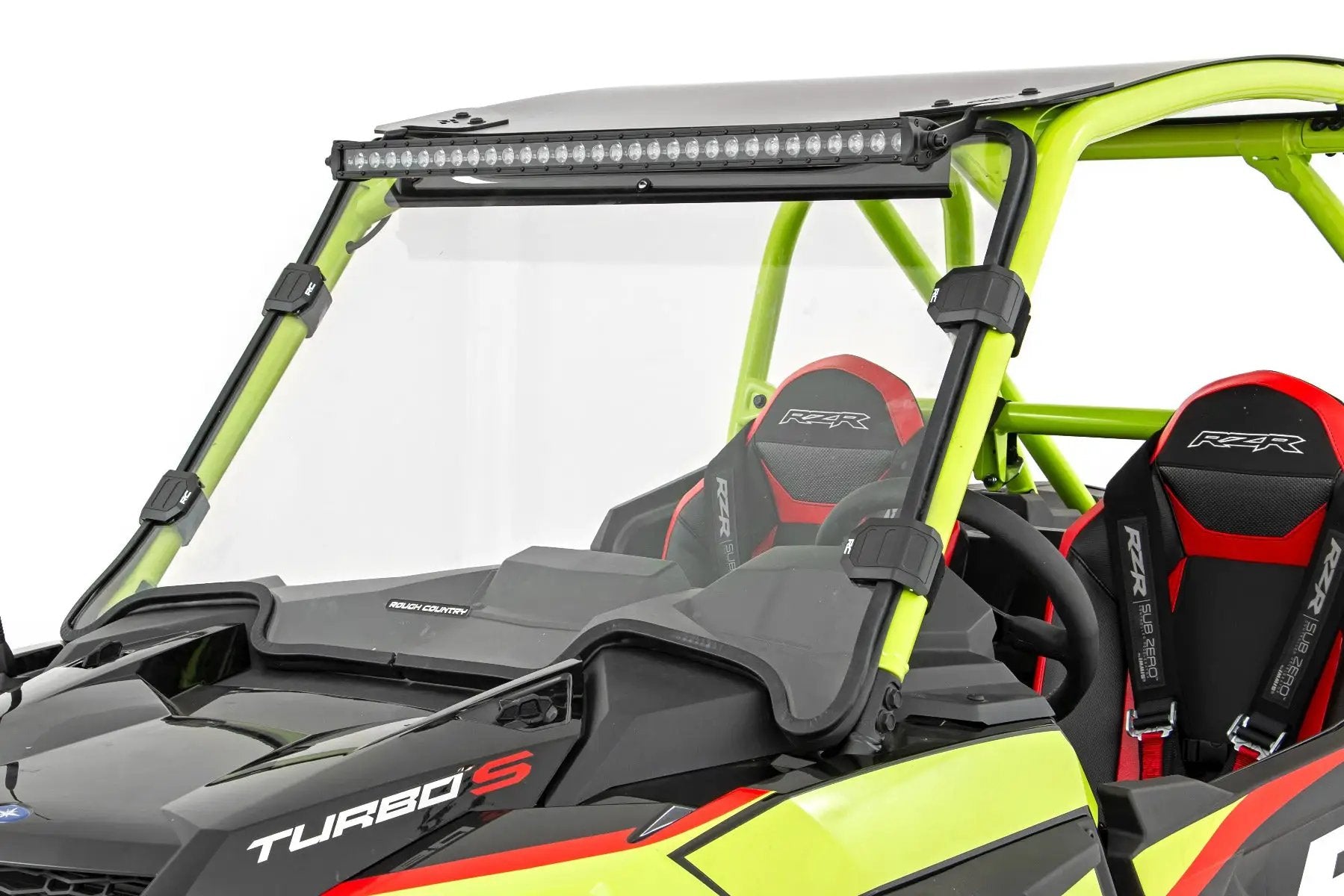 LED Light Kit | 30 Inch Curved | Front Bracket | Black Series | Polaris RZR Turbo S4 by Rough Country
