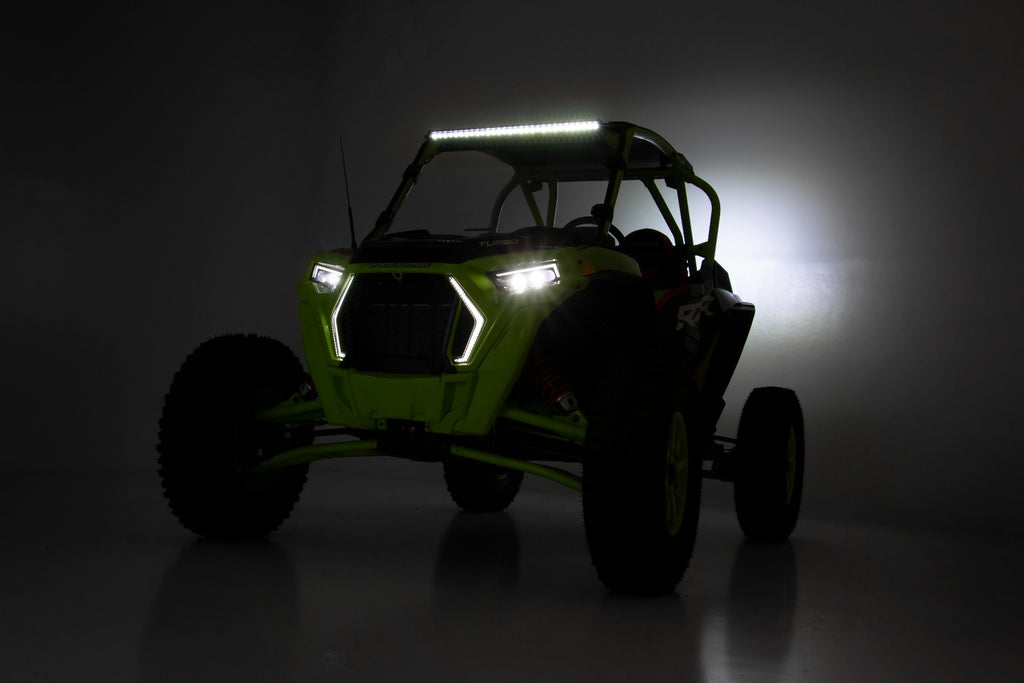 LED Light Kit | 30 Inch Curved | Front Bracket | Black Series | Polaris RZR Turbo S4 by Rough Country