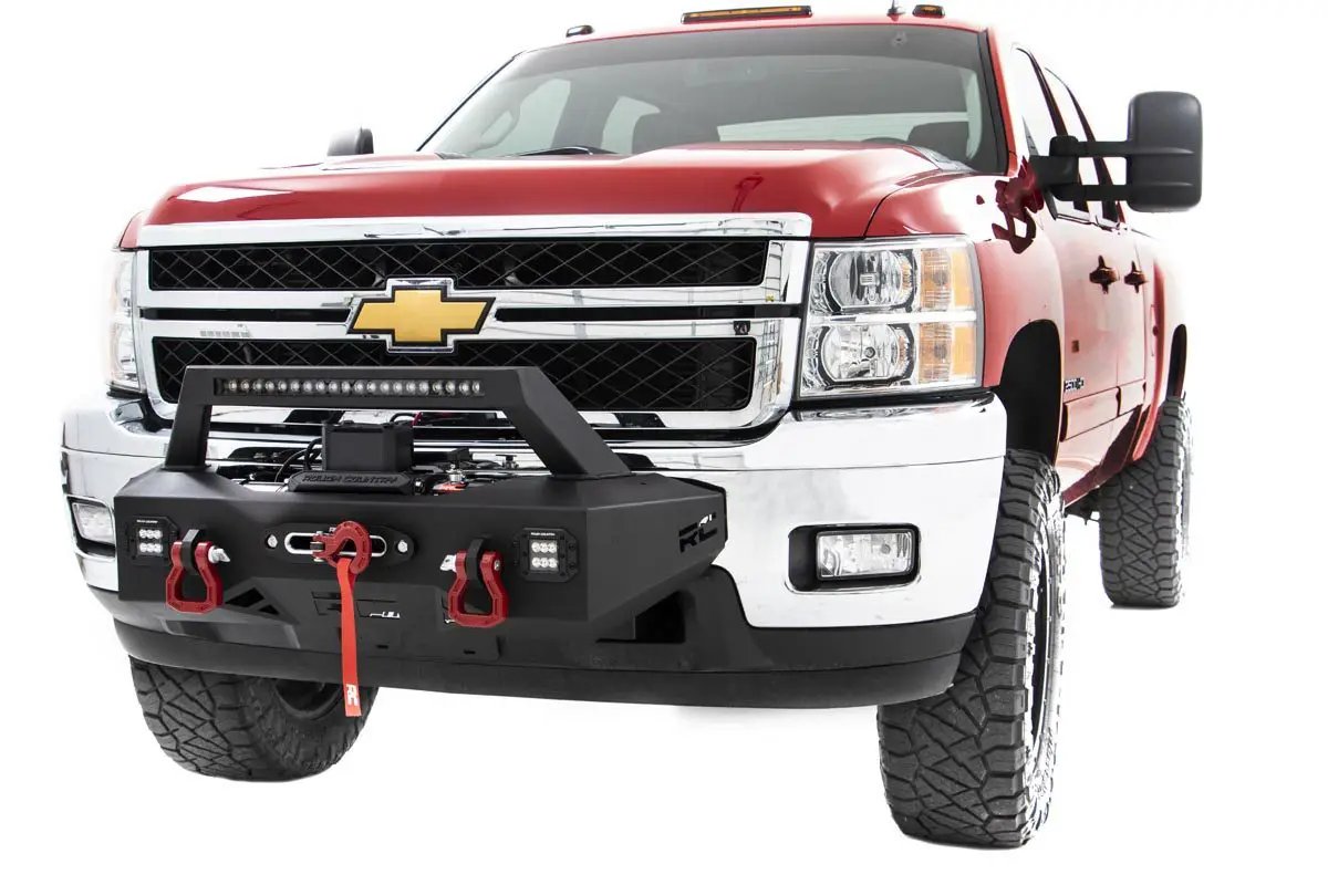EXO Winch Mount Kit | Chevy Silverado 2500 HD/3500 HD 2WD/4WD (2011-2019) by Rough Country
