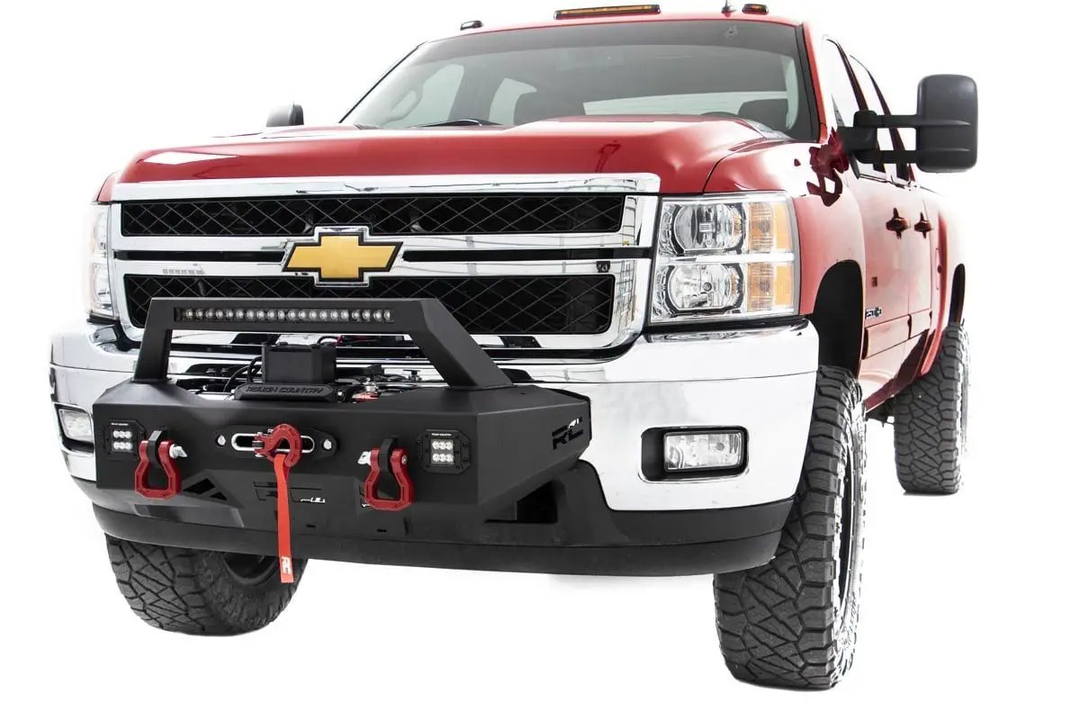 EXO Winch Mount Kit | Chevy Silverado 2500 HD/3500 HD 2WD/4WD (2011-2019) by Rough Country