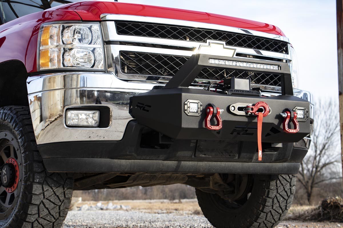 EXO Winch Mount Kit | Chevy Silverado 2500 HD/3500 HD 2WD/4WD (2011-2019) by Rough Country