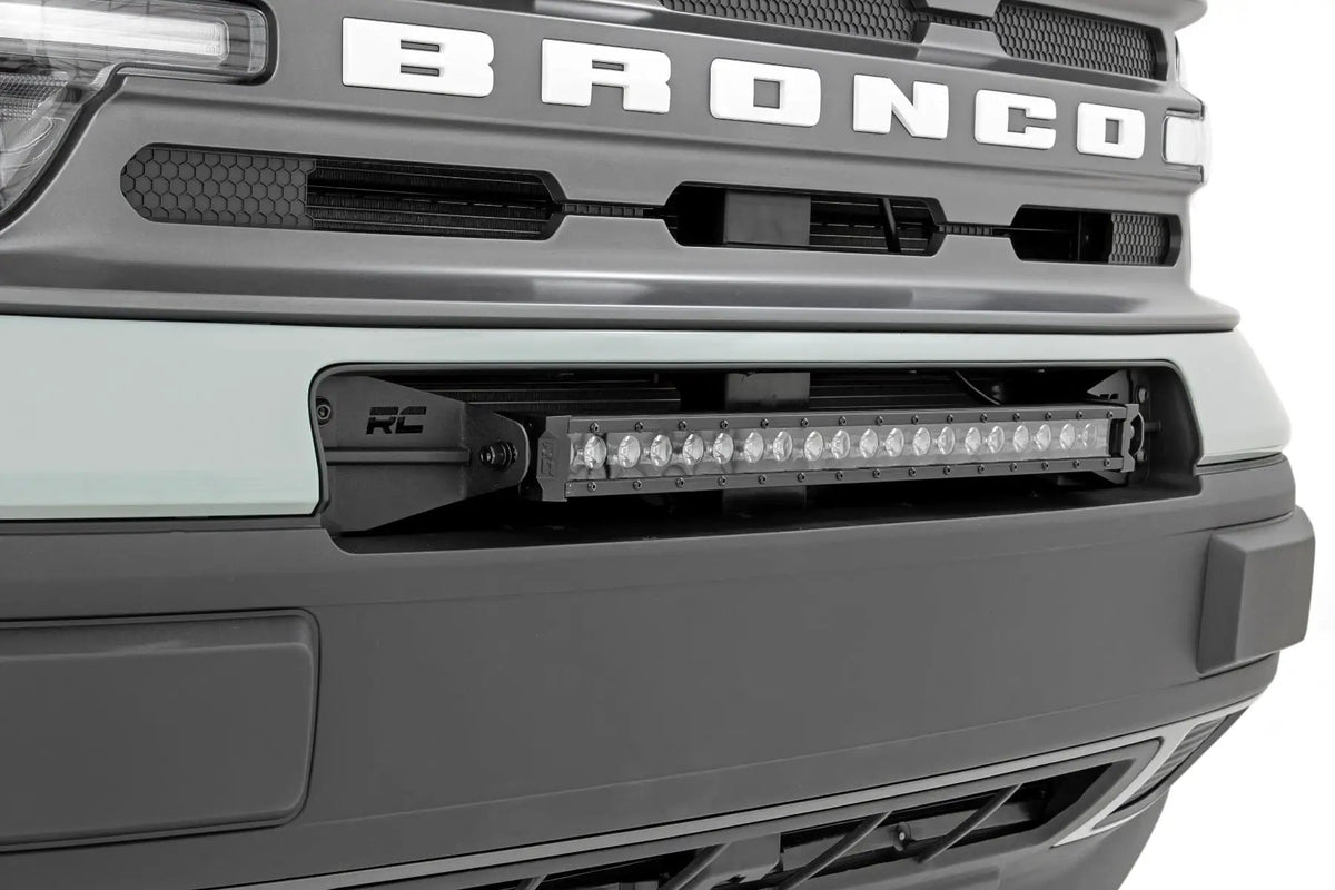 LED Light Kit | Bumper Mount | 20" Black Single Row | White DRL | Ford Bronco Sport (21-26)