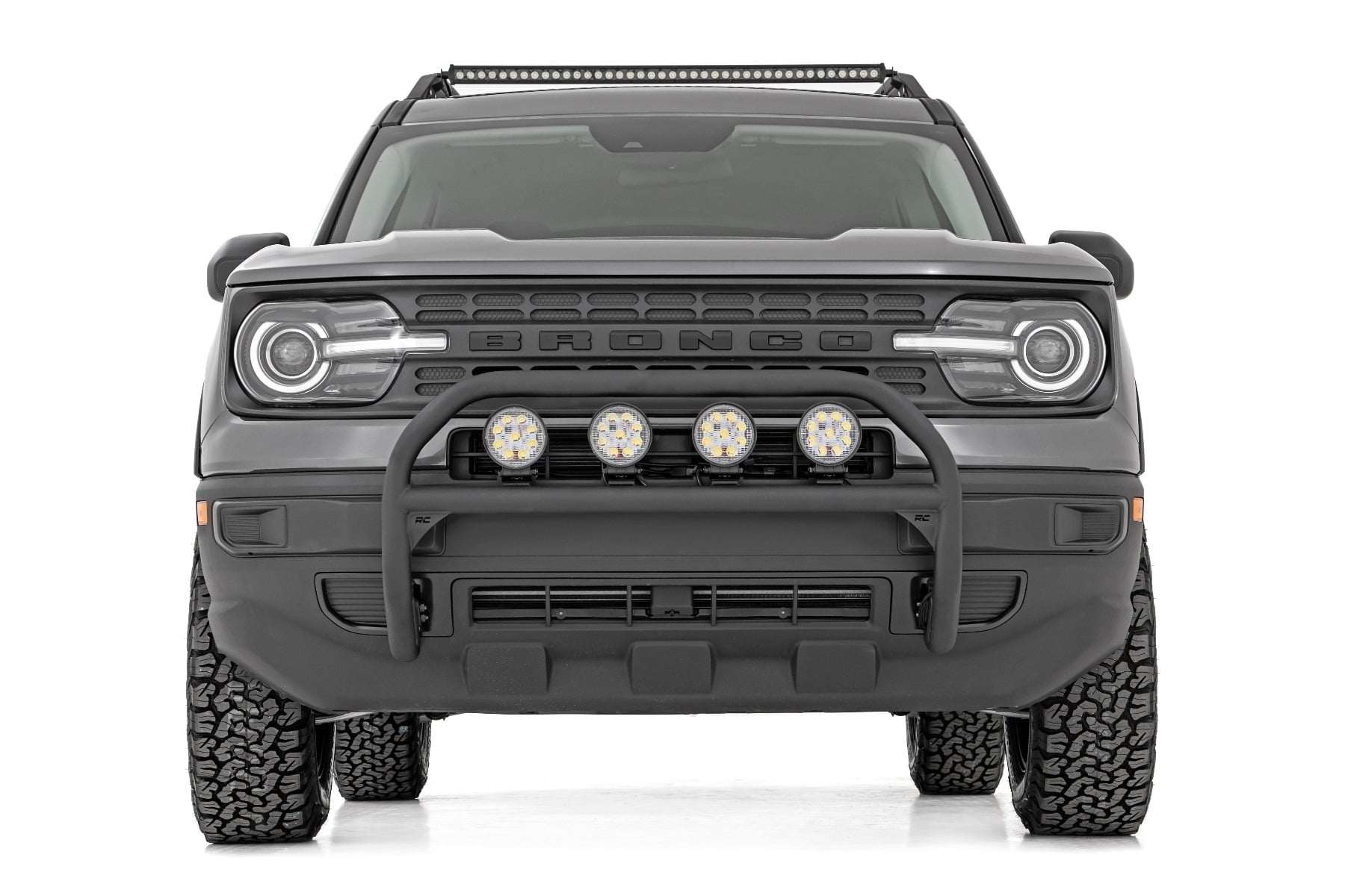 Nudge Bar | 4 Inch Round Led (x4) | Ford Bronco Sport 4WD (2021-2024) by Rough Country