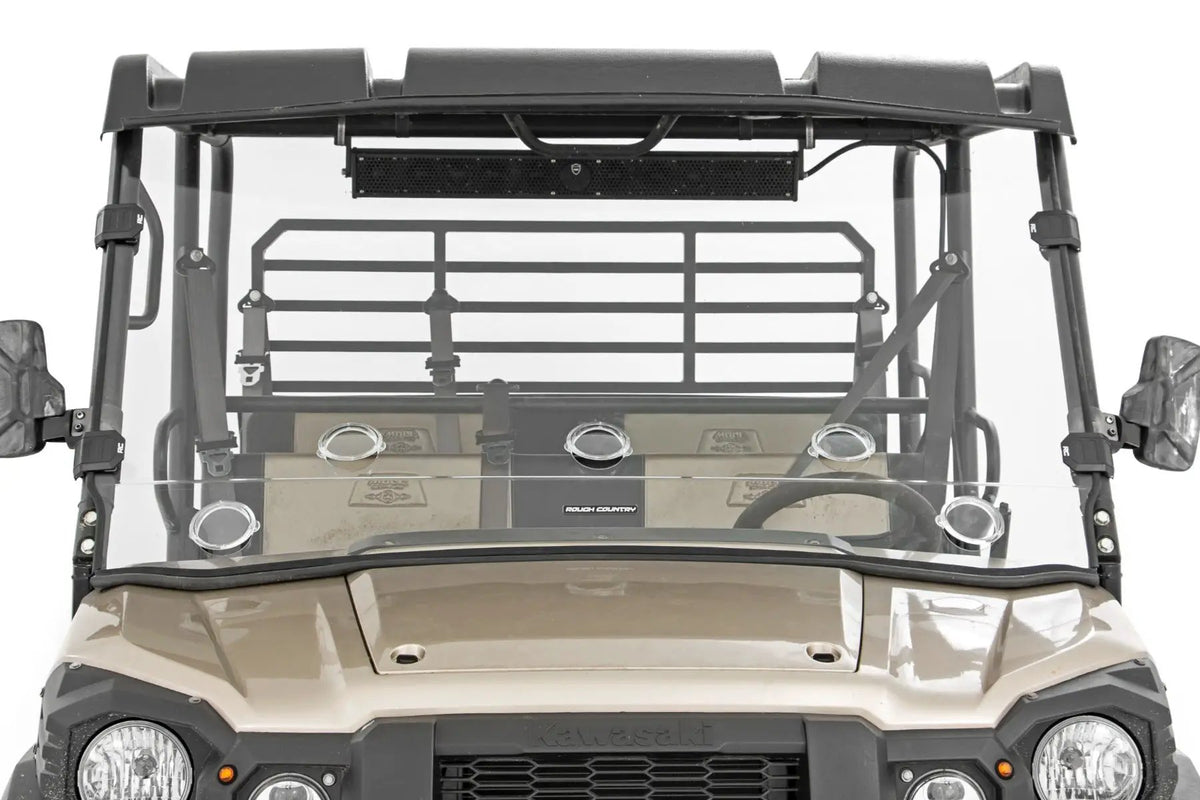 Vented Full Windshield | Scratch Resistant | Kawasaki Mule PRO-FX by Rough Country