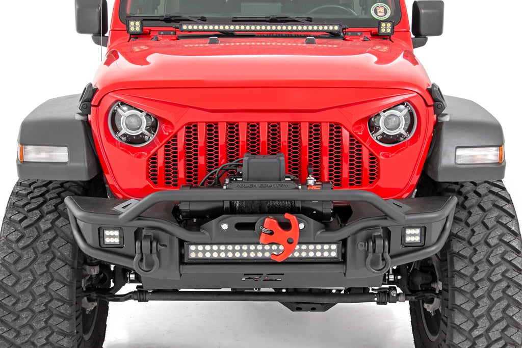 9 Inch DRL Halo LED Headlights | DOT Approved | Jeep Gladiator JT/Wrangler JL (18-26) by Rough Country