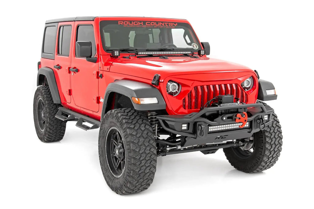 9 Inch DRL Halo LED Headlights | DOT Approved | Jeep Gladiator JT/Wrangler JL (18-26) by Rough Country