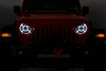 9 Inch DRL Halo LED Headlights | DOT Approved | Jeep Gladiator JT/Wrangler JL (18-26) by Rough Country