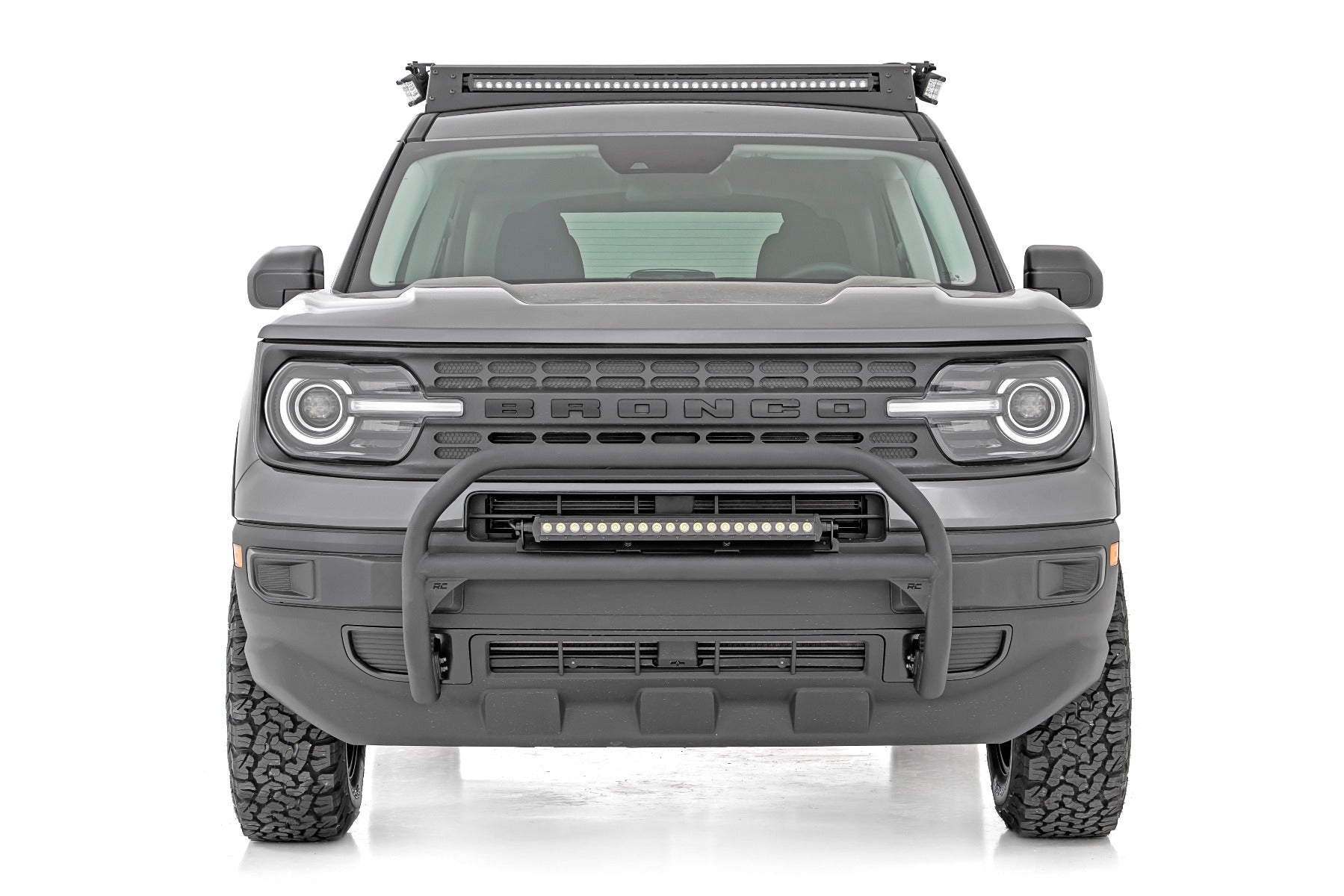LED Light Kit | Roof Rack Mount | 40" Black Single Row | Ford Bronco Sport (21-26) by Rough Country