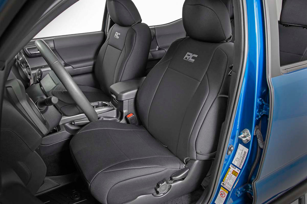 Seat Covers | FR & RR | Double Cab | Toyota Tacoma 2WD/4WD (2016-2023) by Rough Country