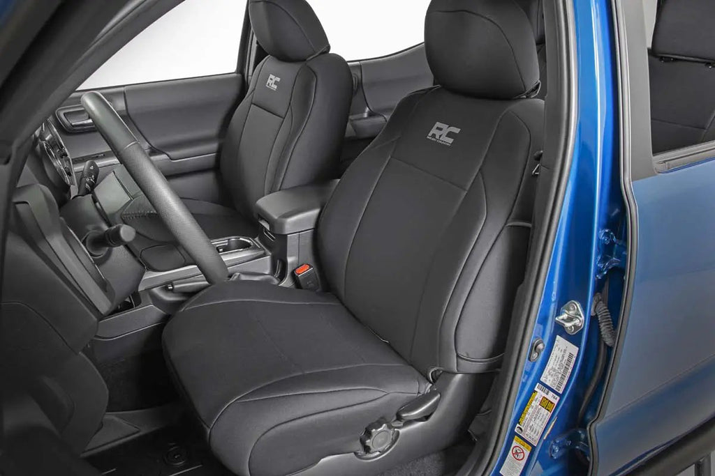 Seat Covers | FR & RR | Double Cab | Toyota Tacoma 2WD/4WD (2016-2023) by Rough Country