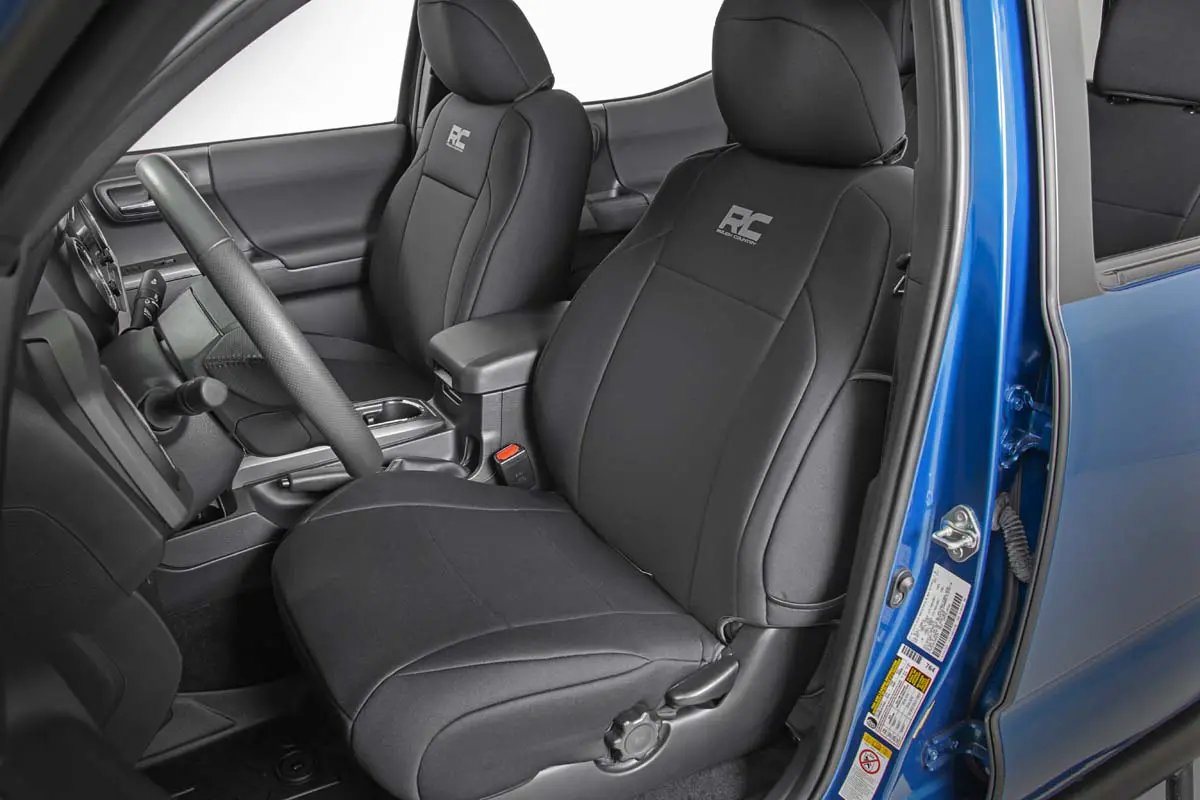 Seat Covers | FR & RR | Double Cab | Toyota Tacoma 2WD/4WD (2016-2023) by Rough Country