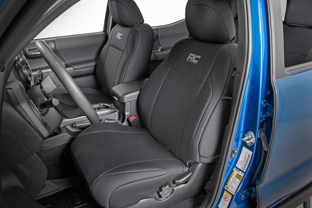 Seat Covers | Front | Double Cab | Toyota Tacoma 2WD/4WD (2016-2023) by Rough Country