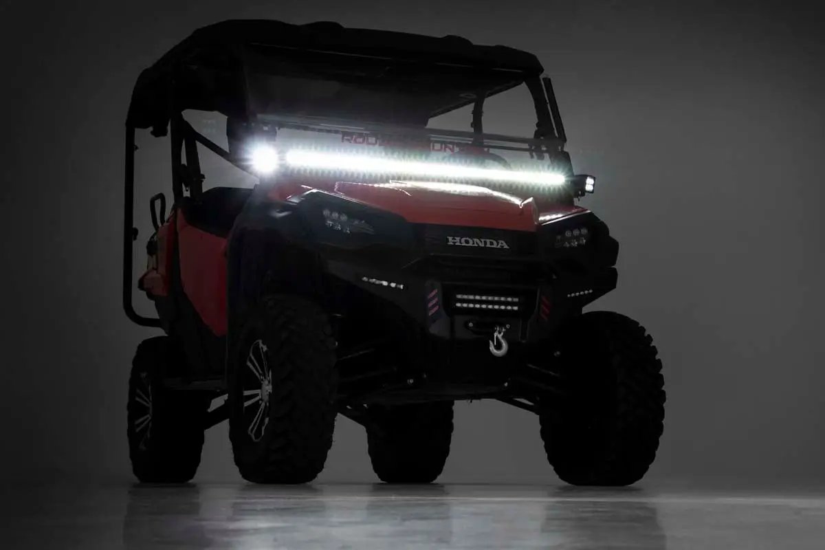 LED Light Kit | Cage Mount | 50" Black Single Row | Honda Pioneer 1000/Pioneer 1000-6 by Rough Country