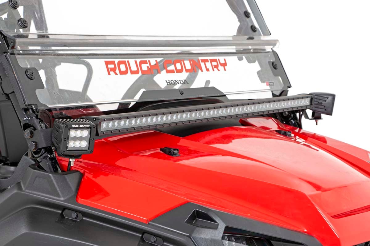 LED Light Kit | Cage Mount | 2" Black Pair | Amber DRL | Honda Pioneer 1000/Pioneer 1000-6 by Rough Country