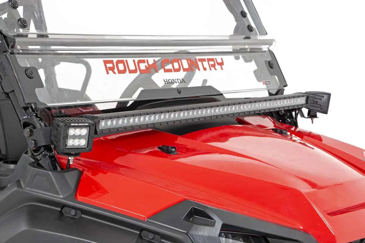 LED Light Kit | Cage Mount | 2" Black Pair | Amber DRL | Honda Pioneer 1000/Pioneer 1000-6 by Rough Country