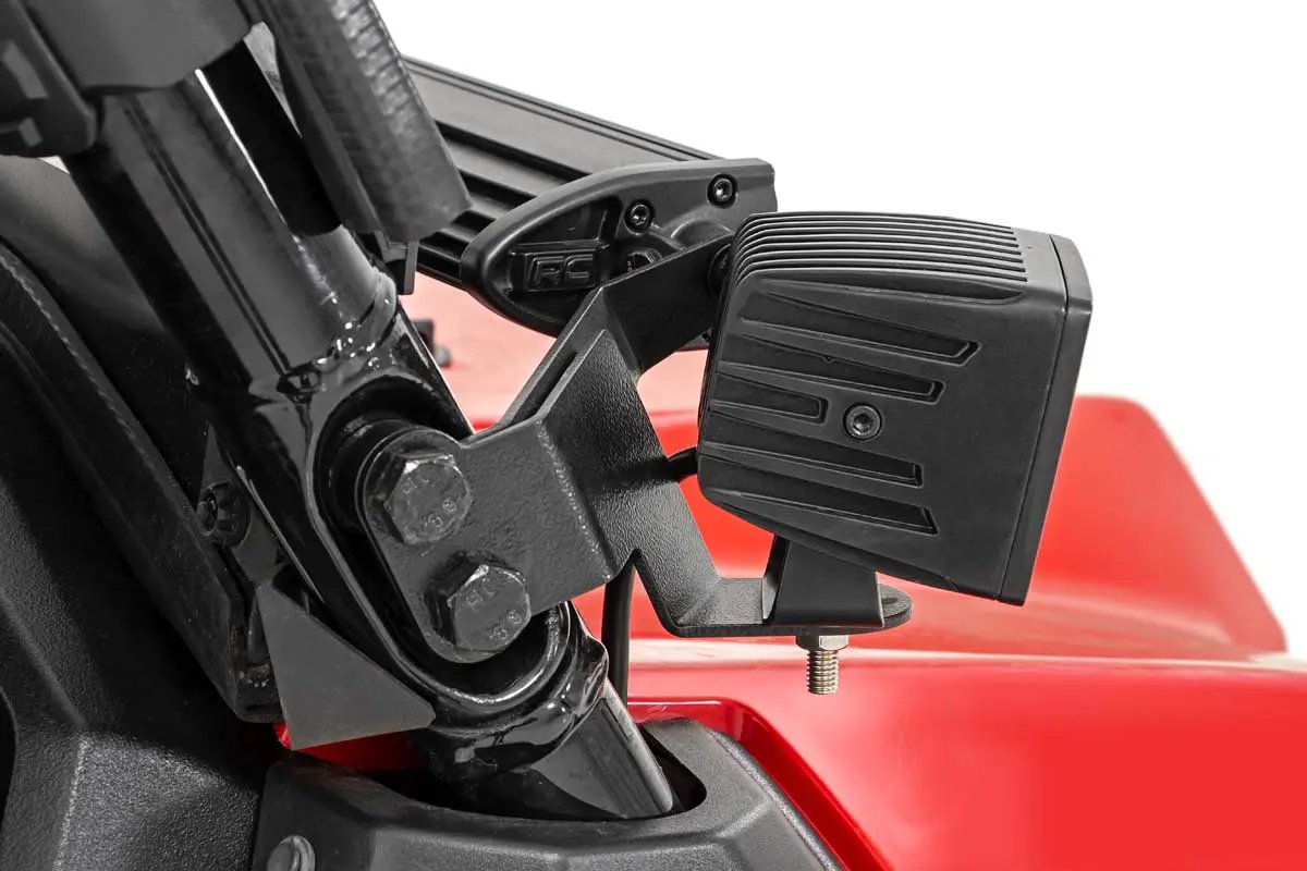 LED Light Kit | Cage Mount | 2" Black Pair | Amber DRL | Honda Pioneer 1000/Pioneer 1000-6 by Rough Country