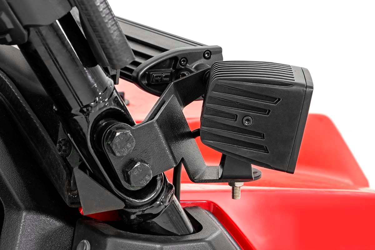 LED Light Kit | Cage Mount | 2" Black Pair | Amber DRL | Honda Pioneer 1000/Pioneer 1000-6 by Rough Country
