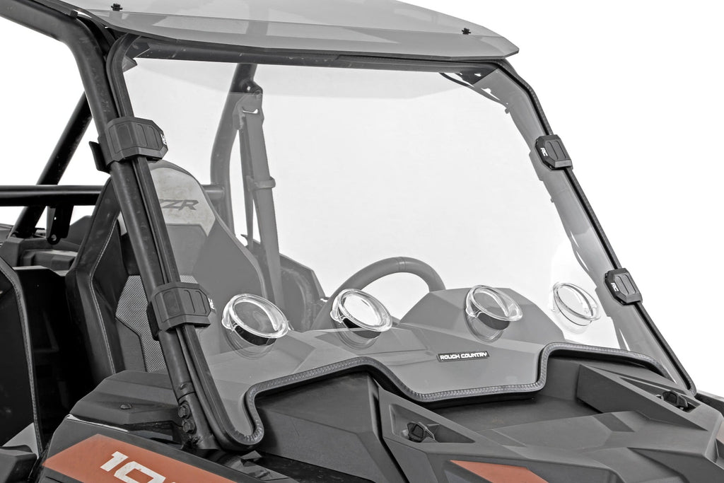 Vented Full Windshield | Scratch Resistant | Polaris RZR XP 1000 by Rough Country