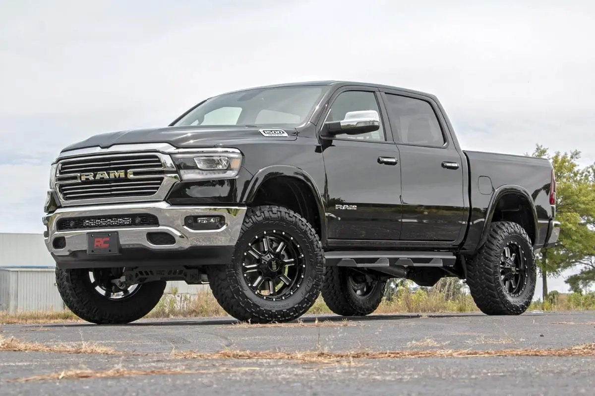 LED Light Kit | Bumper Mount | 20" Black Dual Row | White DRL | Ram 1500 (19-24) by Rough Country